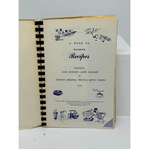 Lillie Johnson Ladies Auxiliary, Johnson Memorial Baptist Church Cookbook 1973 - Picture 2 of 4